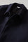Blauer Wollmantel aus Loden