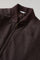 Brown Washed Flannel Padded Bomber