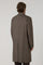 Cappotto doppiopetto in cashmere a spina di pesce marrone