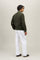 Green Linen Bomber