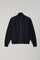 Bomber in suede blu