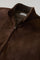 Bomber imbottito in suede marrone