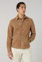 Overshirt in suede marrone