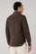 Overshirt in suede marrone
