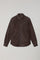 Overshirt in suede marrone