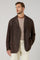 Blazer in suede marrone