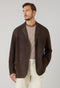 Blazer in suede marrone