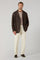 Blazer in suede marrone