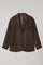 Blazer in suede marrone