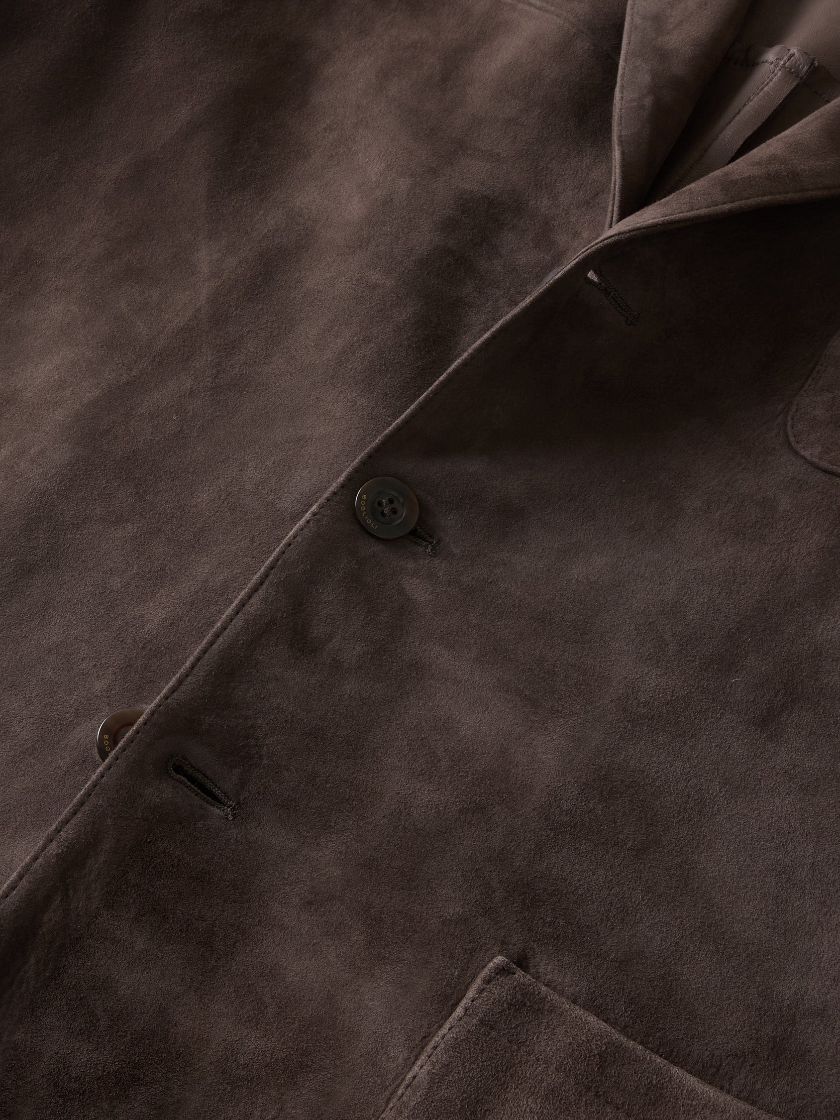 Blazer in suede marrone