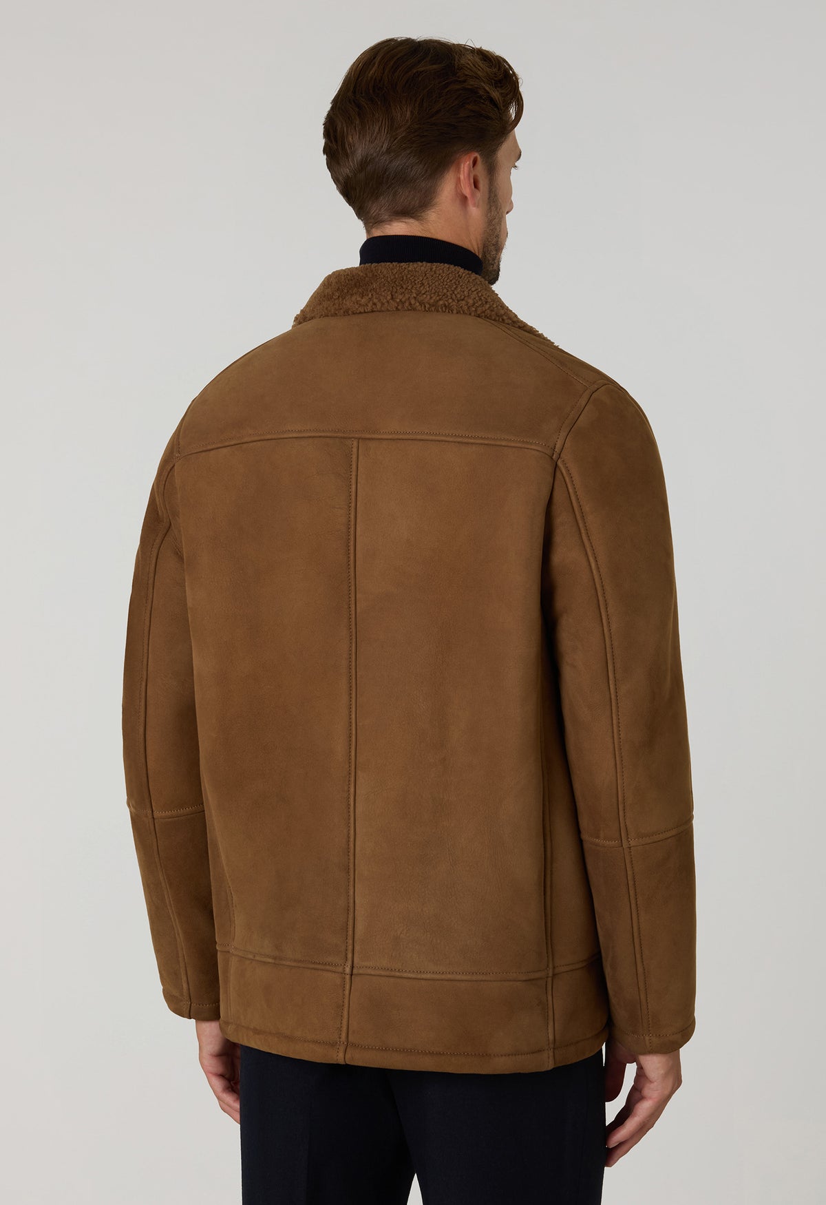 Brown Shearling Peacoat