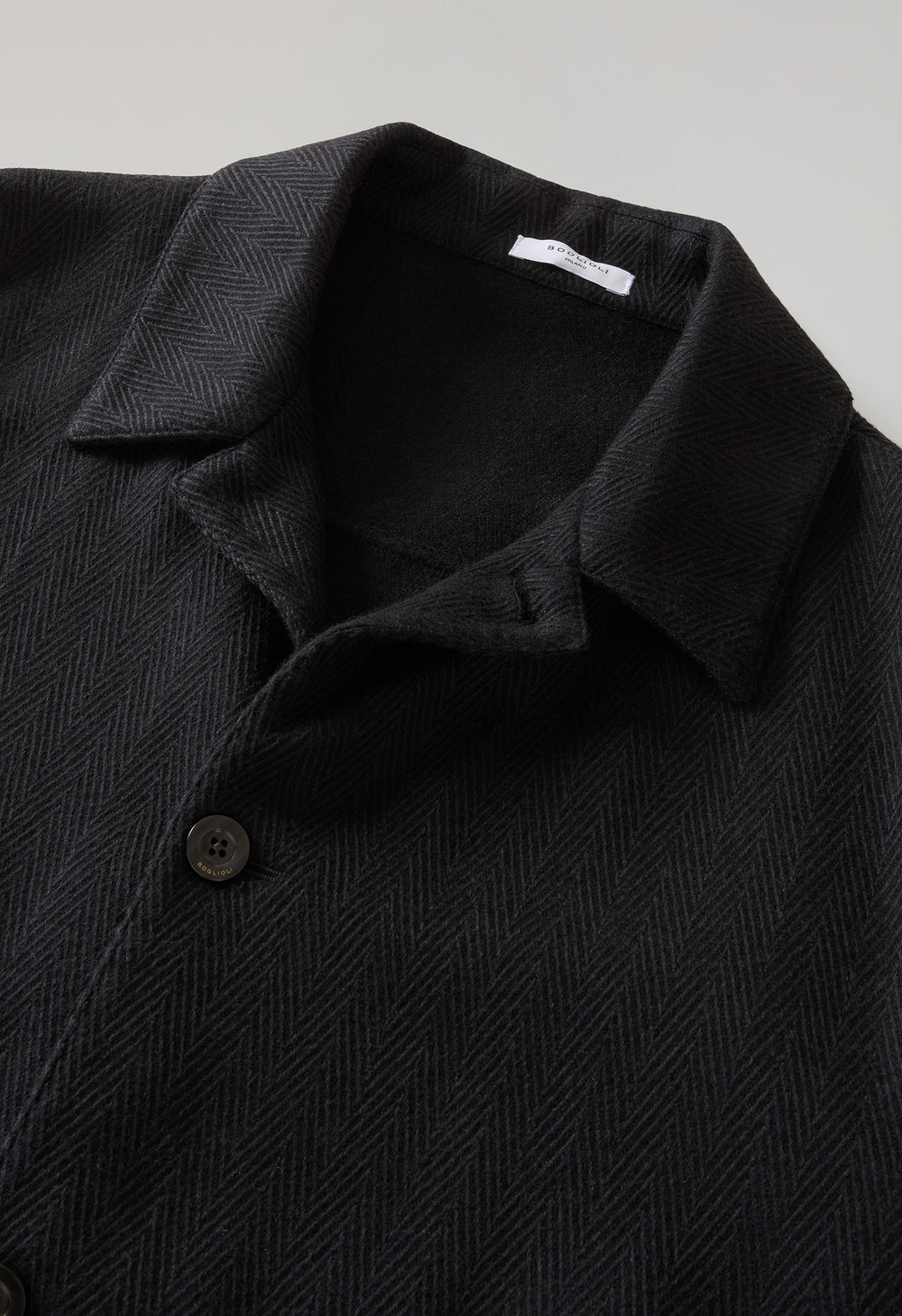 Black Cashmere Wool Boxie Jacket