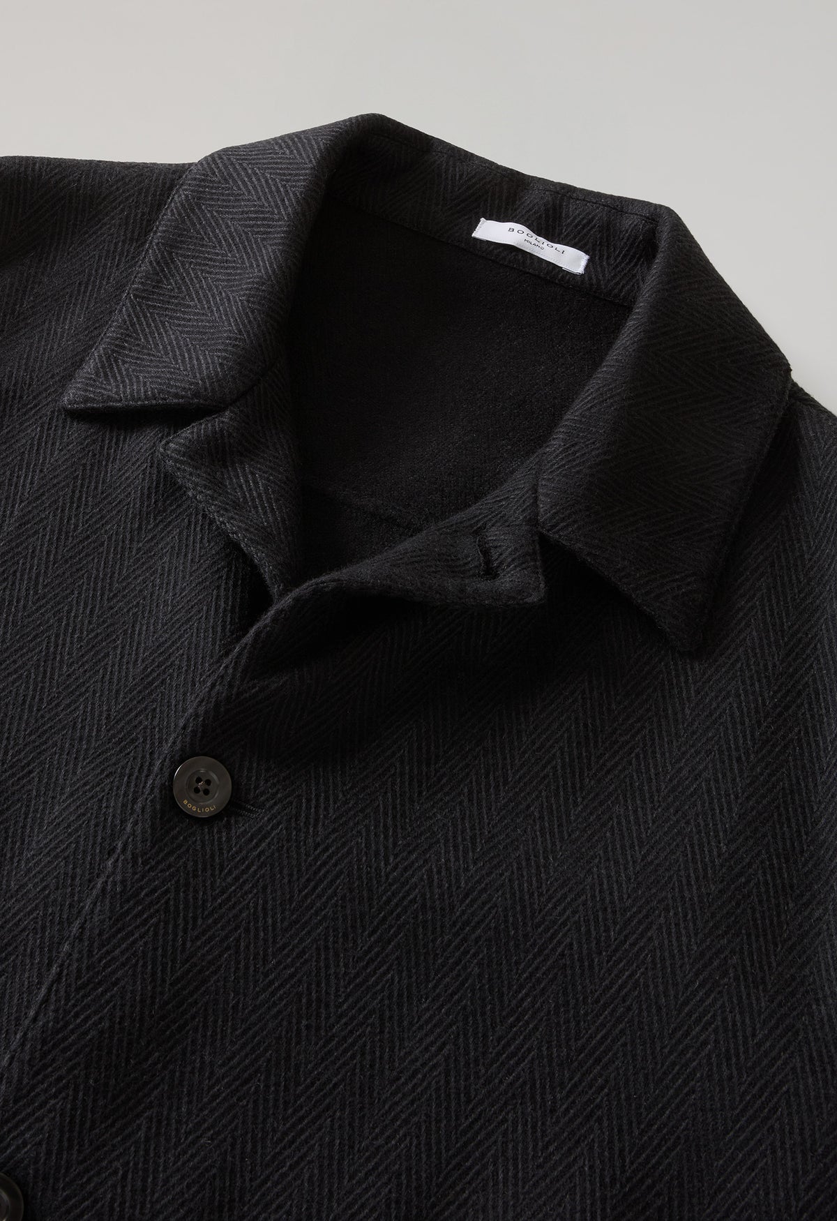 Black Cashmere Wool Boxie Jacket