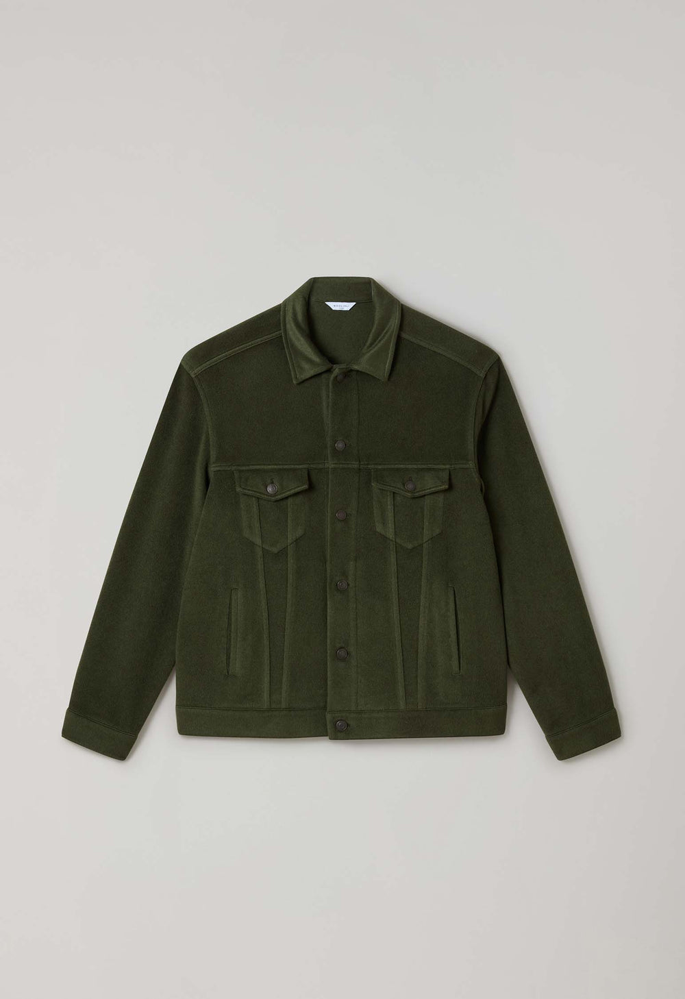 Green Garment Dyed Cashmere Biker
