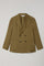Giacca Sartoria doppiopetto in lino e mohair verde