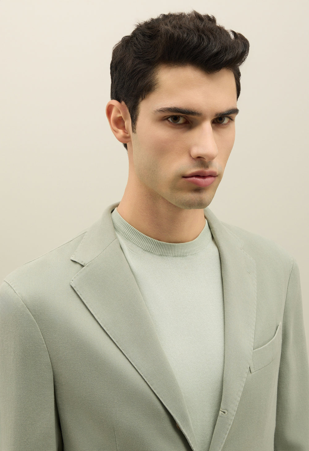 Green Blended Soft Cotton Dover Jacket