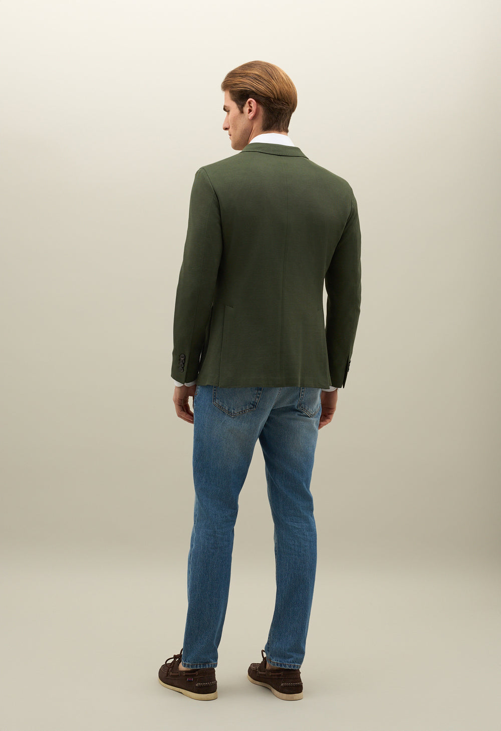 Green Cotton Jersey Double-Breasted Dover Jacket