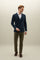 Blue Cotton Jersey Double-Breasted Dover Jacket