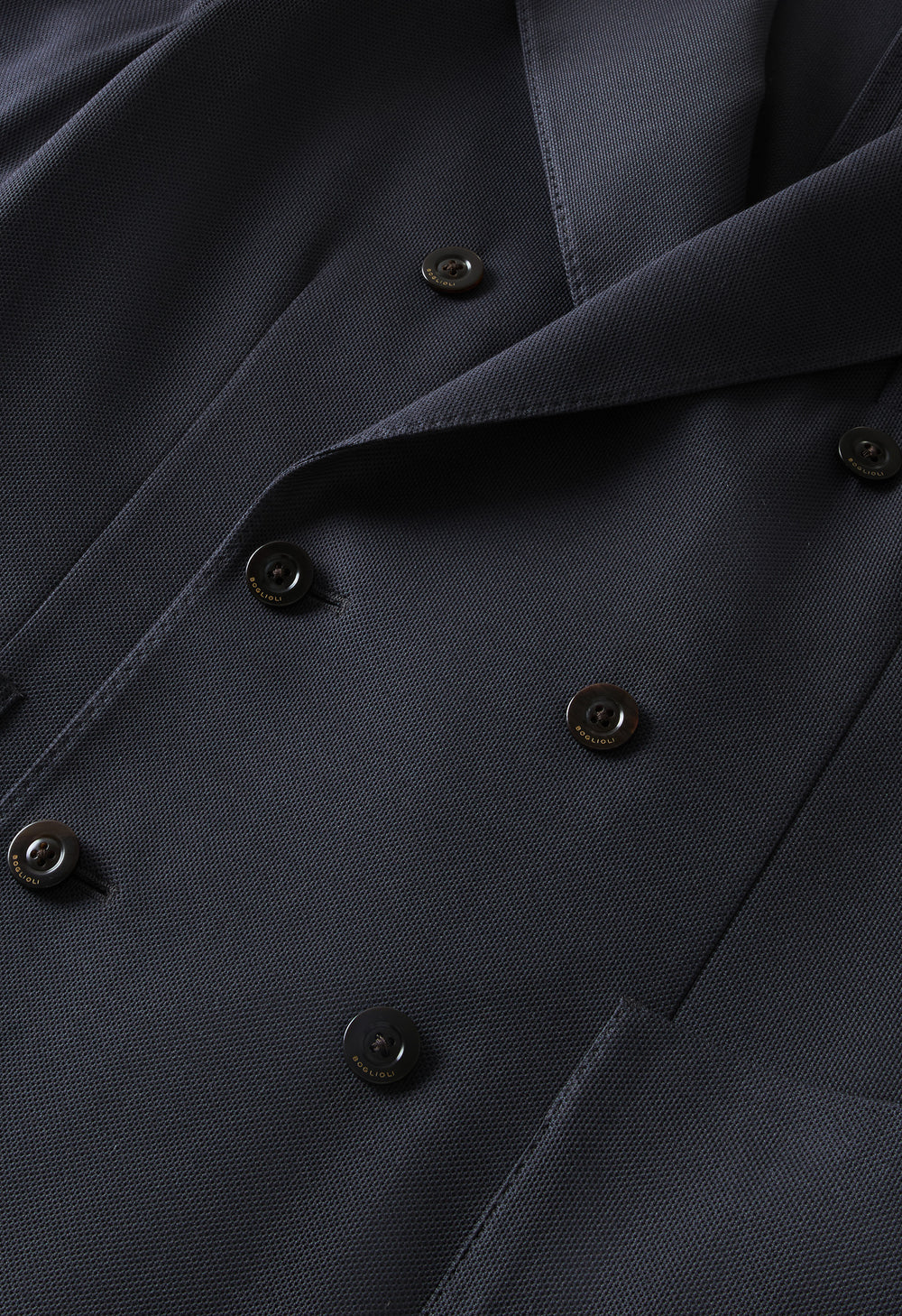 Grey Cotton Jersey Double-Breasted Dover Jacket