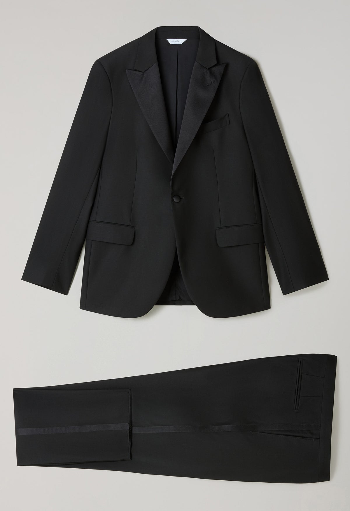 Tuxedo Milano in lana satin nero