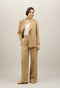 Beige Linen Tencel satin Maia Blazer