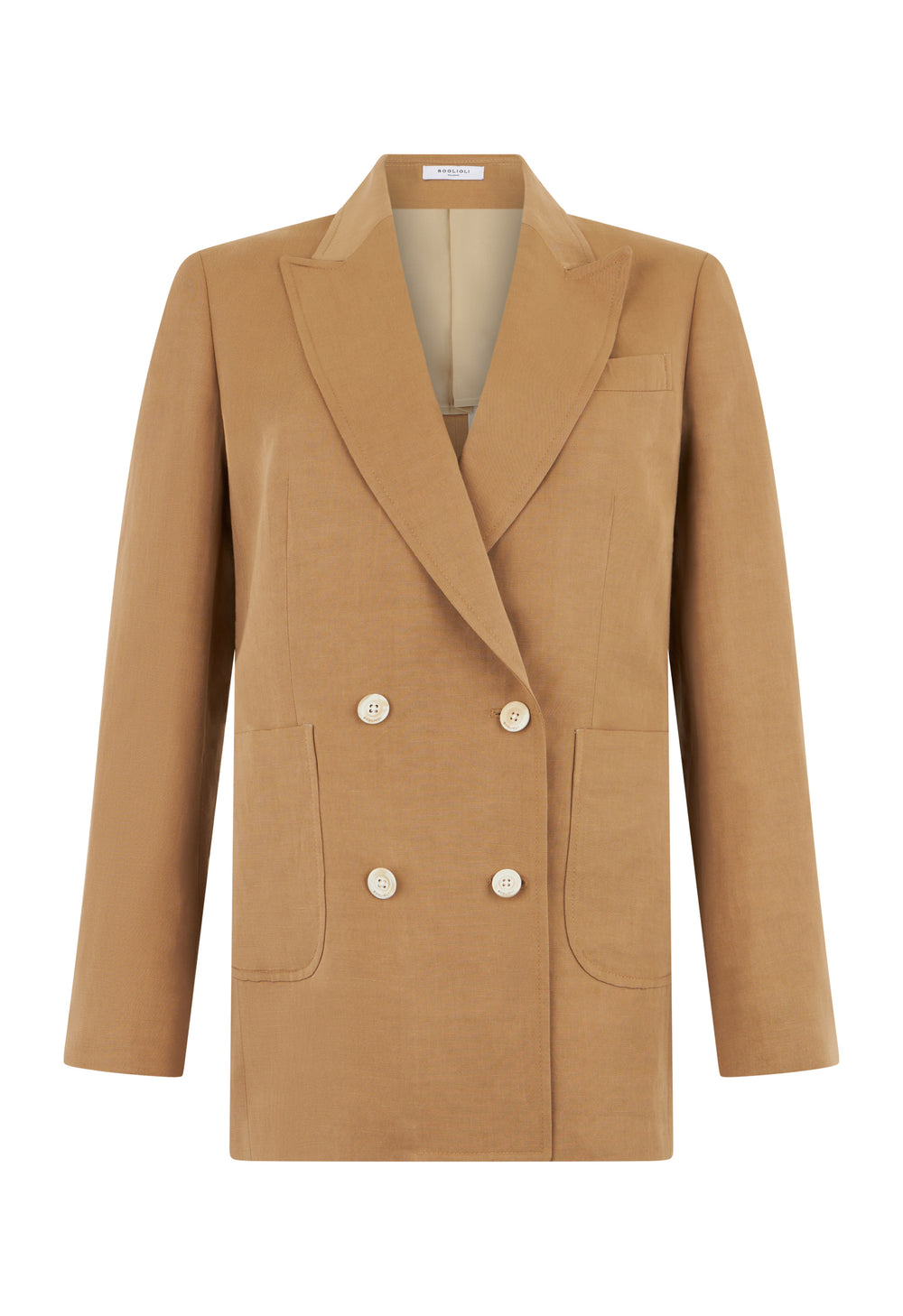 Beige Linen Tencel satin Maia Blazer