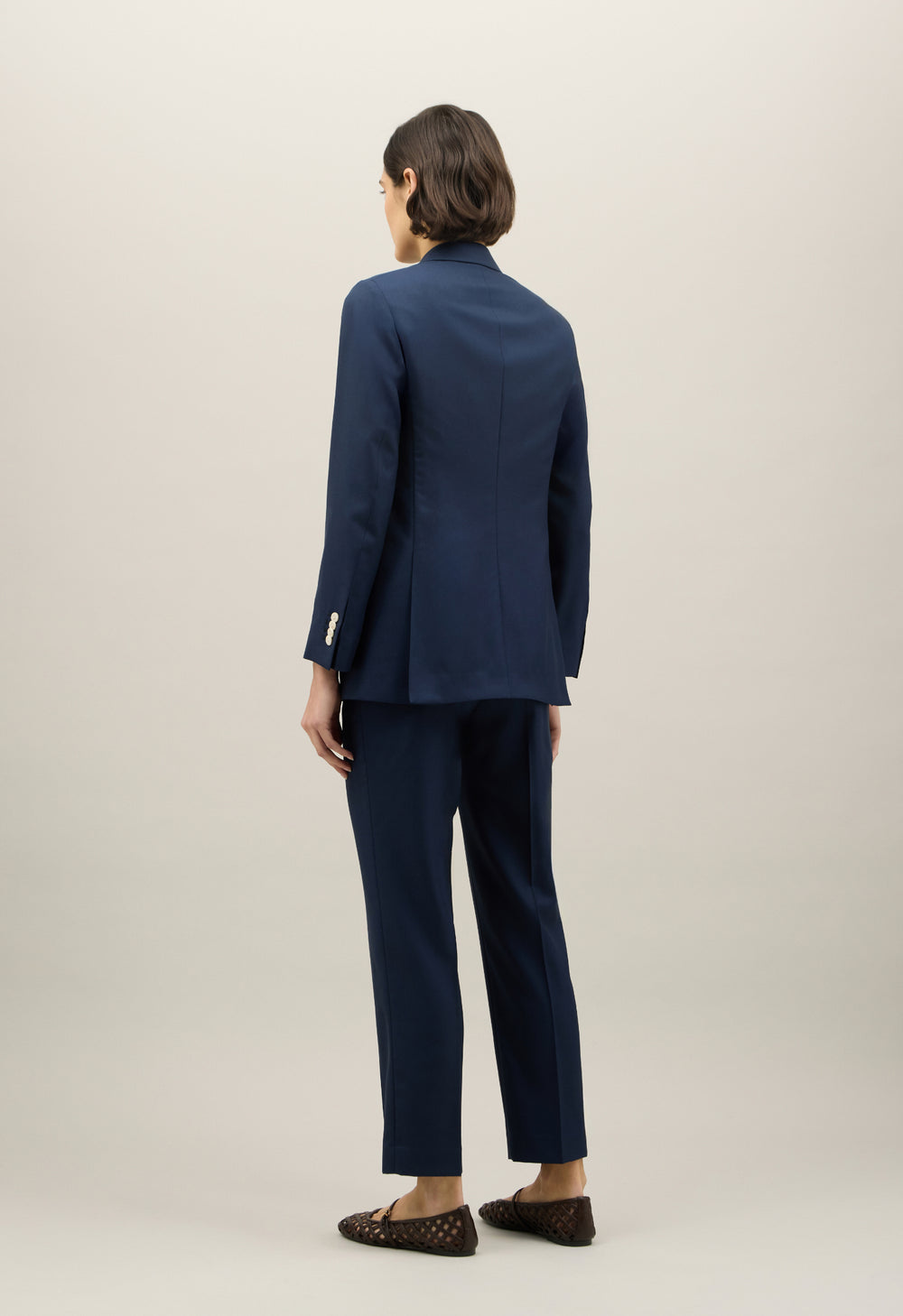 Blauer Blazer Bianca aus Woll-Twill