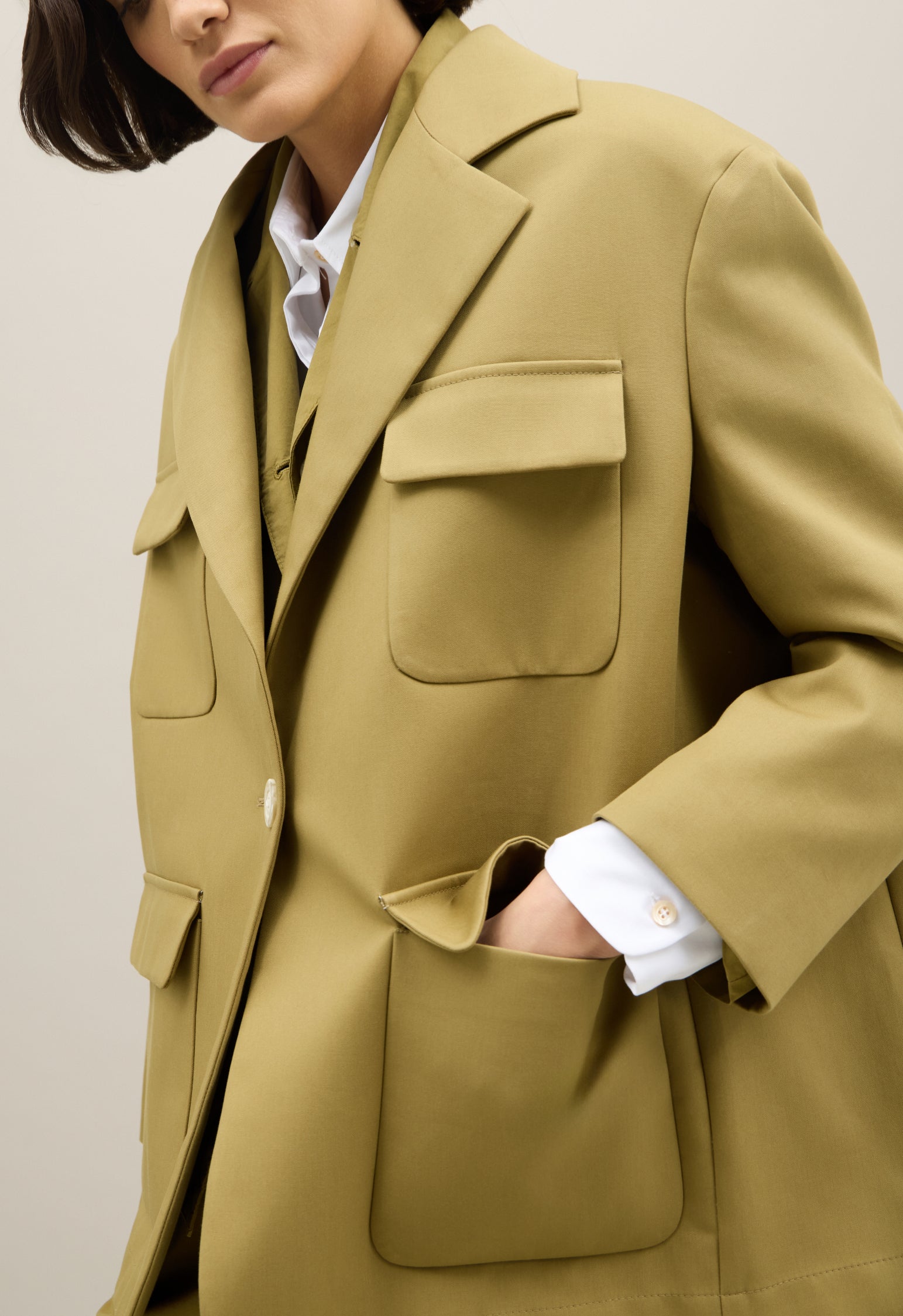 Green Double Cotton drill Sahara Overjacket